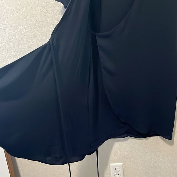BABATON (Aritzia) Wallace Navy Short Sleeve Wrap Dress, Size XS - Picture 9 of 12